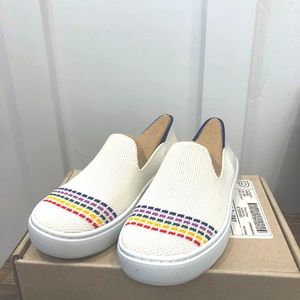Rothy’s kids rainbow slip ons